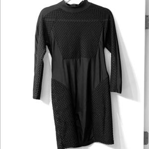 Sexy black dress with see through material